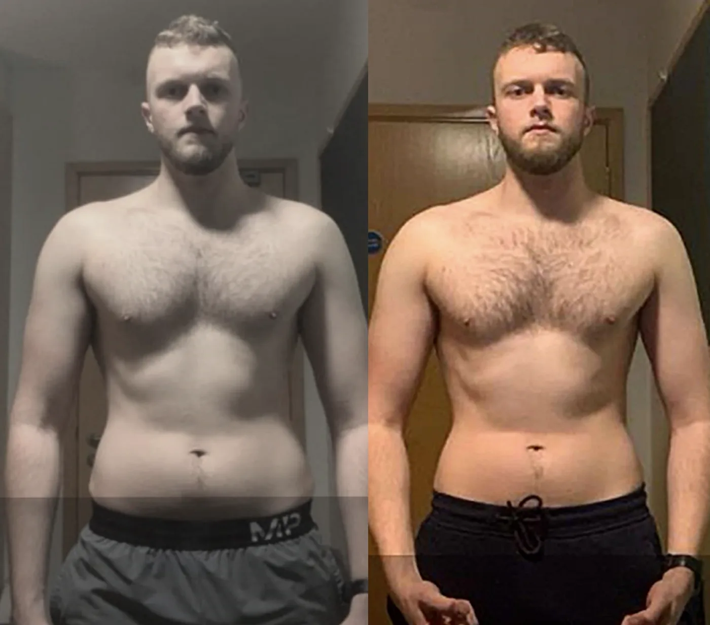 Client transformation progress photo