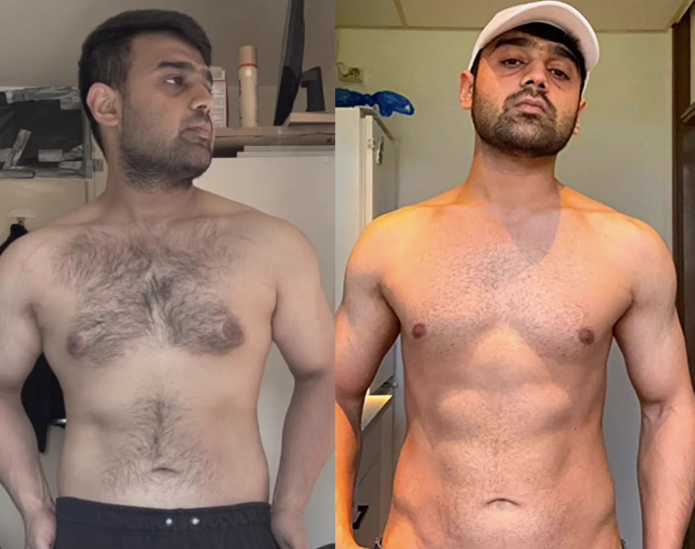 Client weight loss progress photo