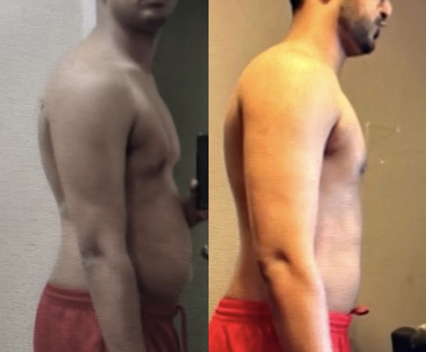Client fat loss result photo